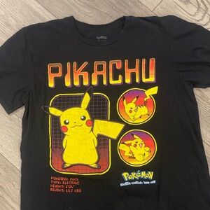 Pokemon Black Pikachu Kids Tee
